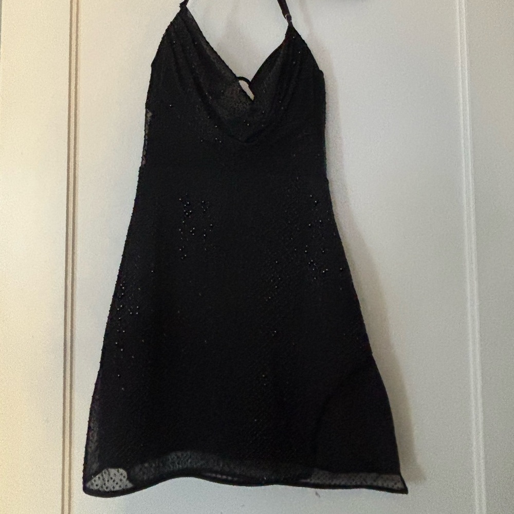 Black sequence dress